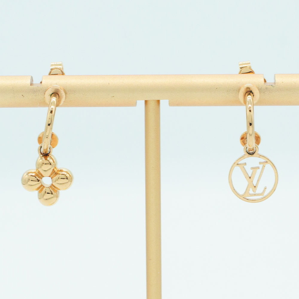 LOUIS VUITTON Brown Monogram Earrings